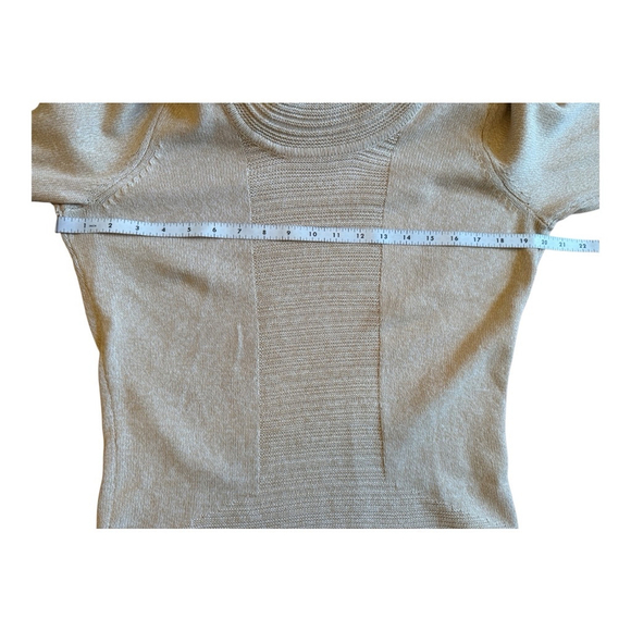 Women's Calvin Klein Beige Cowl Neck Sweater Tunic Size Medium M - Picture 7 of 9